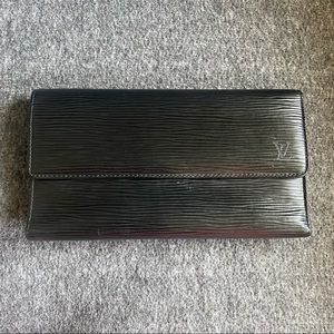 Louis Vuitton Black Epi Leather Trifold Wallet